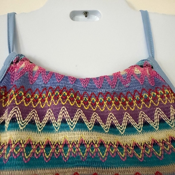 FOR G AND PL Colorful Patterned Women's Top Aztec chevron boho tank top Y2K - Picture 3 of 6
